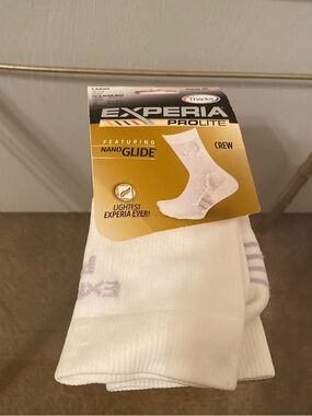 Thorlos ProLite Crew Athletic Socks for Men - White